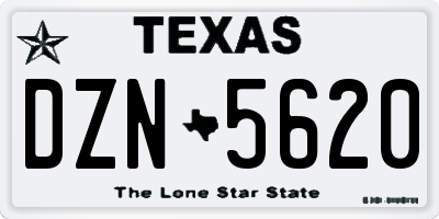TX license plate DZN5620