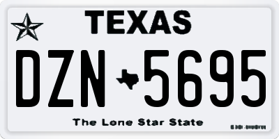 TX license plate DZN5695