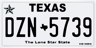 TX license plate DZN5739