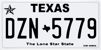 TX license plate DZN5779