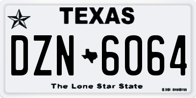 TX license plate DZN6064