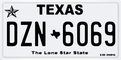 TX license plate DZN6069