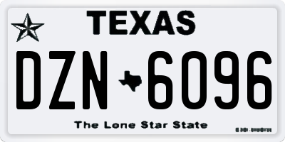 TX license plate DZN6096