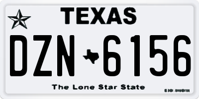 TX license plate DZN6156