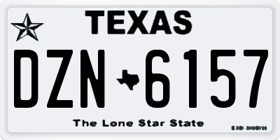 TX license plate DZN6157