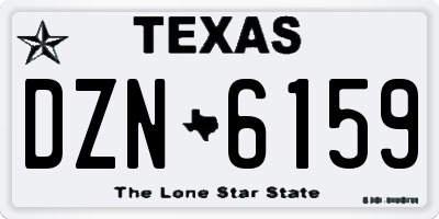 TX license plate DZN6159