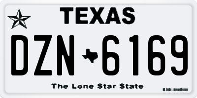 TX license plate DZN6169