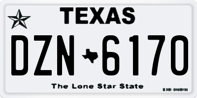 TX license plate DZN6170