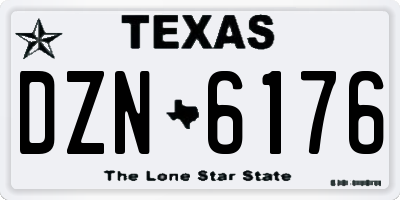 TX license plate DZN6176