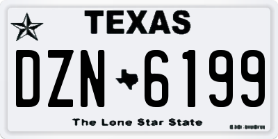 TX license plate DZN6199
