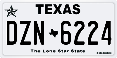 TX license plate DZN6224