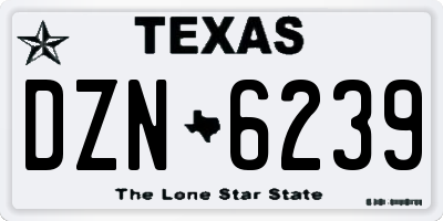 TX license plate DZN6239