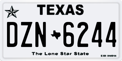 TX license plate DZN6244