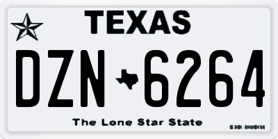 TX license plate DZN6264