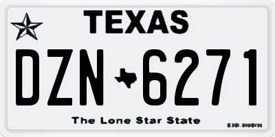 TX license plate DZN6271
