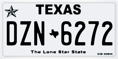 TX license plate DZN6272