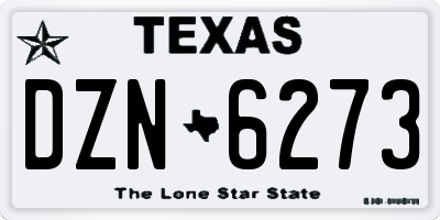 TX license plate DZN6273