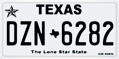 TX license plate DZN6282