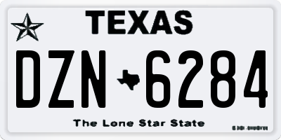 TX license plate DZN6284