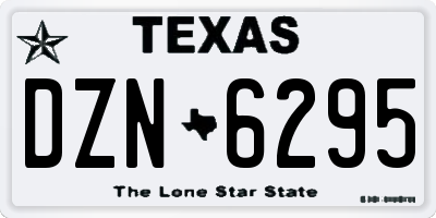 TX license plate DZN6295