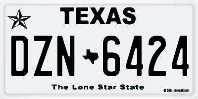 TX license plate DZN6424