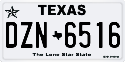 TX license plate DZN6516