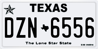 TX license plate DZN6556