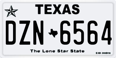 TX license plate DZN6564