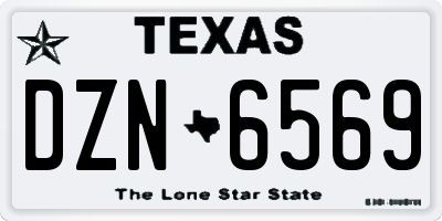 TX license plate DZN6569