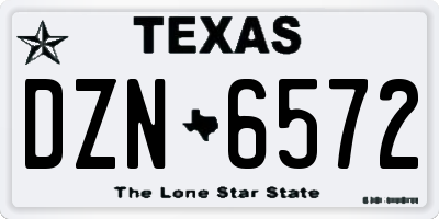 TX license plate DZN6572