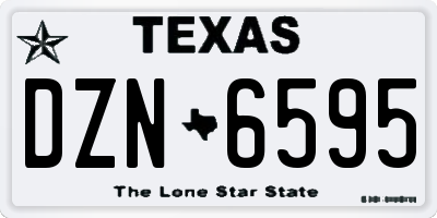 TX license plate DZN6595