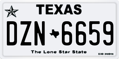 TX license plate DZN6659