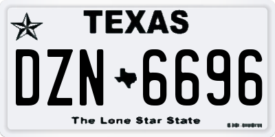 TX license plate DZN6696