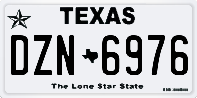 TX license plate DZN6976