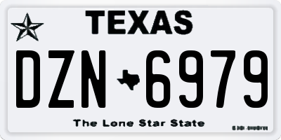 TX license plate DZN6979