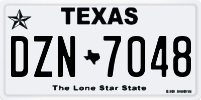 TX license plate DZN7048