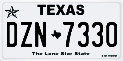 TX license plate DZN7330