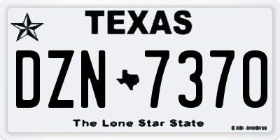 TX license plate DZN7370