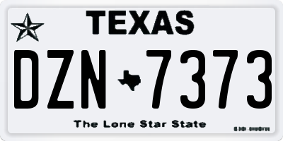 TX license plate DZN7373