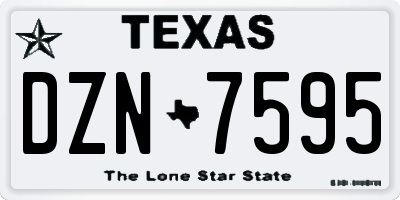 TX license plate DZN7595