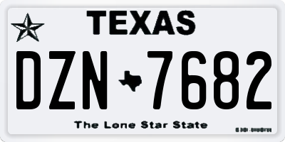 TX license plate DZN7682