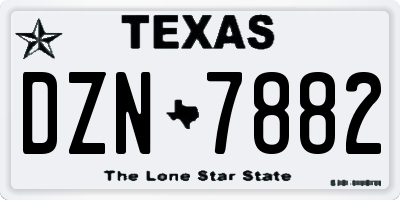 TX license plate DZN7882