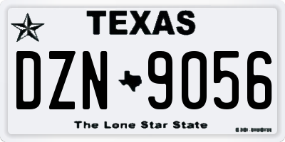 TX license plate DZN9056