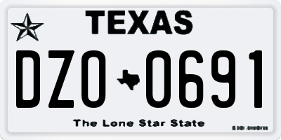 TX license plate DZO0691