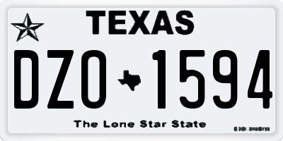 TX license plate DZO1594