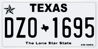 TX license plate DZO1695