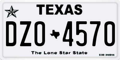 TX license plate DZO4570