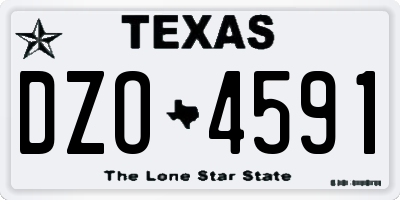 TX license plate DZO4591