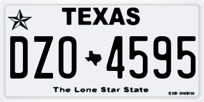 TX license plate DZO4595