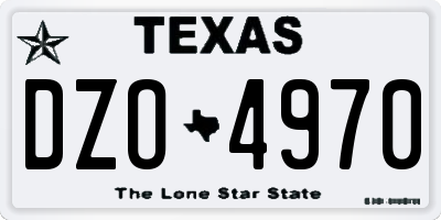 TX license plate DZO4970